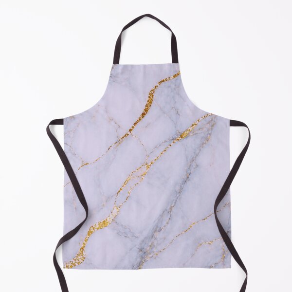 Item preview, White Marble Gold A-Line Dress designed and sold by IntelliMindDesigns.