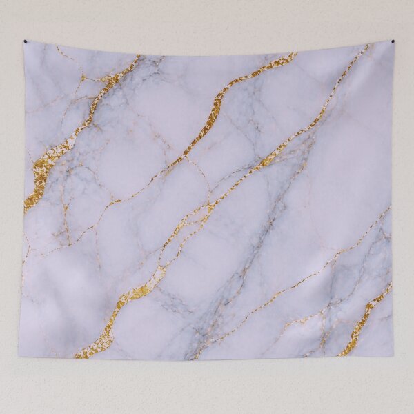 Item preview, White Marble Gold A-Line Dress designed and sold by IntelliMindDesigns.