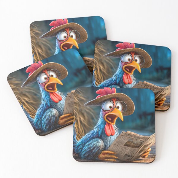 Item preview, Charming Chicken Reading Newspaper in the Barn designed and sold by Artessie.