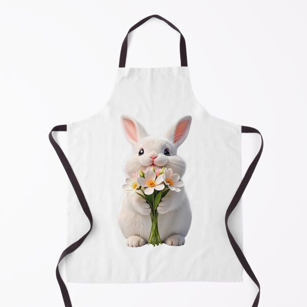 Item preview, Cute Bunny Holding White Daisy Bouquet - Sweet Spring Flower Rabbit Art designed and sold by lovelistivkaa.