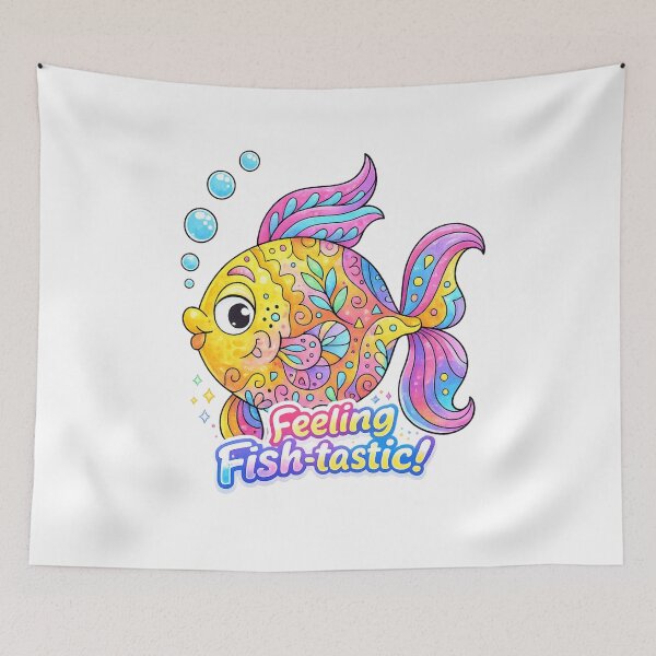Item preview, Feeling Fish Tastic Essential T-Shirt Funny Fish designed and sold by SoftSproutstu.