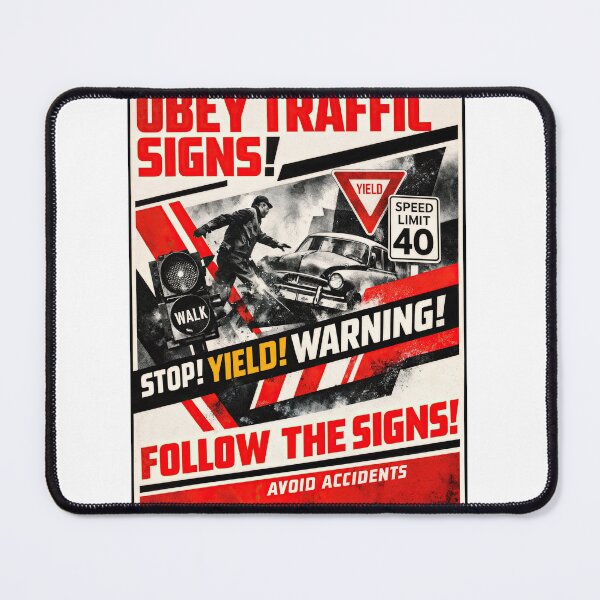 Item preview, Obey Traffic Signs Safety Poster for Accident Prevention designed and sold by ForeverPrintsOK.