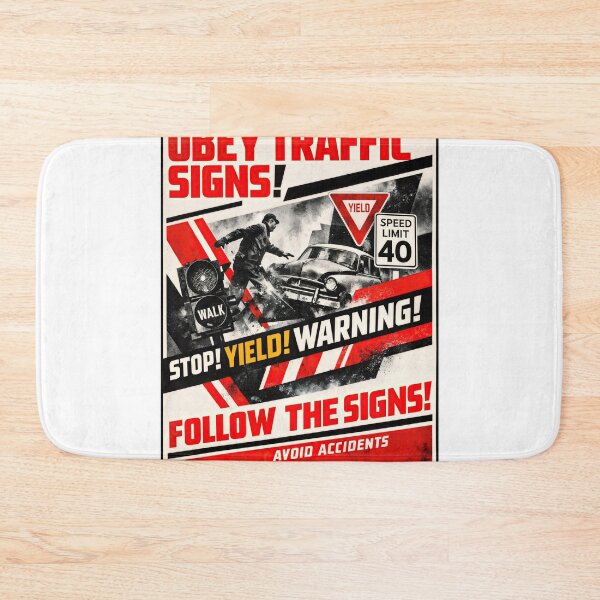 Item preview, Obey Traffic Signs Safety Poster for Accident Prevention designed and sold by ForeverPrintsOK.