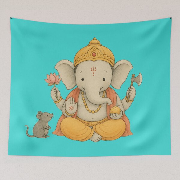 Item preview, Ganesh The Hindu God in. the style of Babar the elephant  designed and sold by bluefrog.
