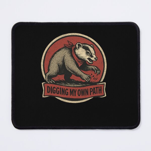 Item preview, Badger Digging Its Own Path Vintage Badge designed and sold by SiarheiYur.