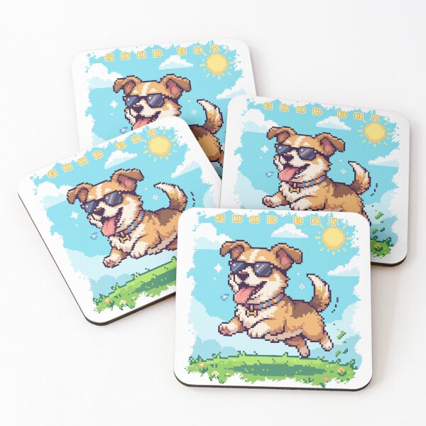 Item preview, Good Boy Pixel Art Dog – Retro Cute Gaming Puppy Illustration designed and sold by AmazingEG.