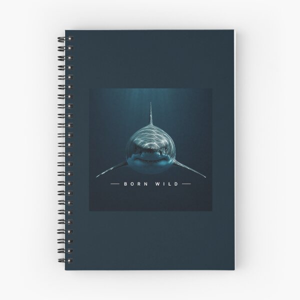 Item preview, Born Wild Shark Minimal Ocean Predator Dark Aesthetic Design designed and sold by onubi.