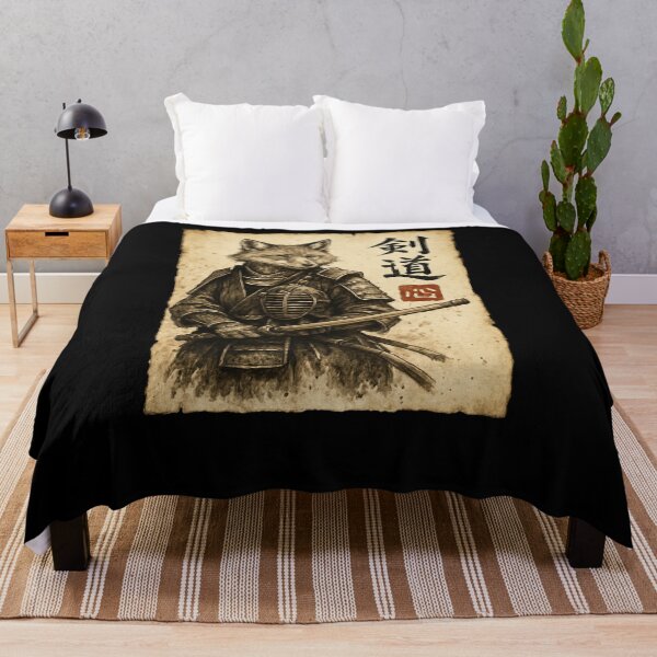 Item preview, Wolf Samurai Warrior Ink Illustration designed and sold by SiarheiYur.