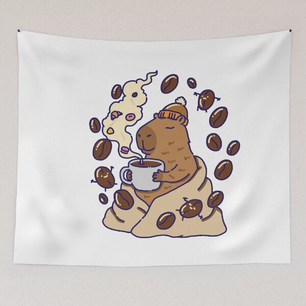 Item preview, Cozy Coffeebara – Warm Hug in a Mug designed and sold by PeanutCandy.