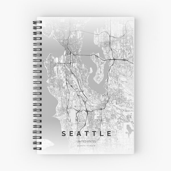 Item preview, Seattle, United States - City Map (Contrast) designed and sold by Fish4Maps.