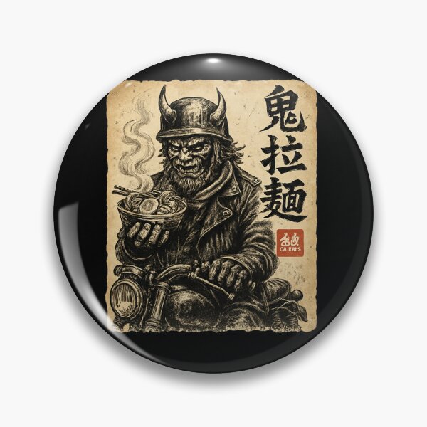 Item preview, Oni Biker Ramen Ink Drawing designed and sold by SiarheiYur.