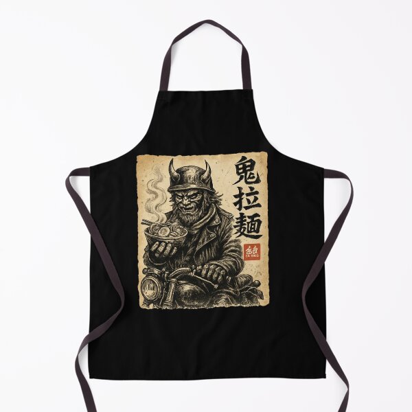 Item preview, Oni Biker Ramen Ink Drawing designed and sold by SiarheiYur.