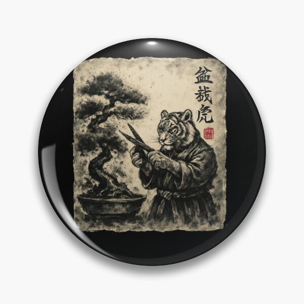 Item preview, Tiger Bonsai Master Ink Illustration designed and sold by SiarheiYur.