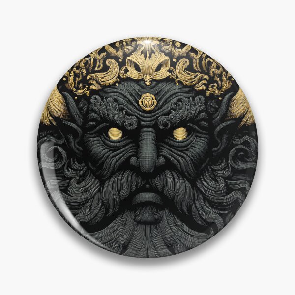 Item preview, Dark wise and angry king god with rich beard. Black and gold 127sm designed and sold by 127sm.