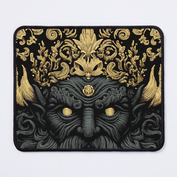 Item preview, Dark wise and angry king god with rich beard. Black and gold 127sm designed and sold by 127sm.