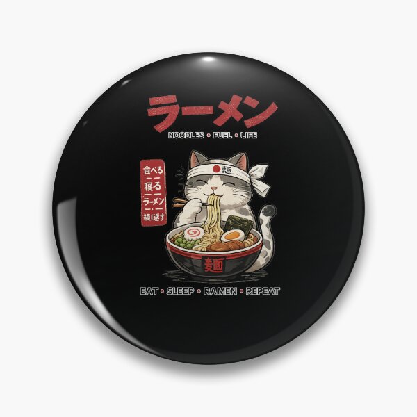 Item preview, Cute Ramen Cat – Minimal Anime T-Shirt | Eat Sleep Ramen Repeat | Kawaii Noodles Design designed and sold by YamiSociety.