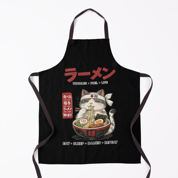 Item preview, Cute Ramen Cat – Minimal Anime T-Shirt | Eat Sleep Ramen Repeat | Kawaii Noodles Design designed and sold by YamiSociety.
