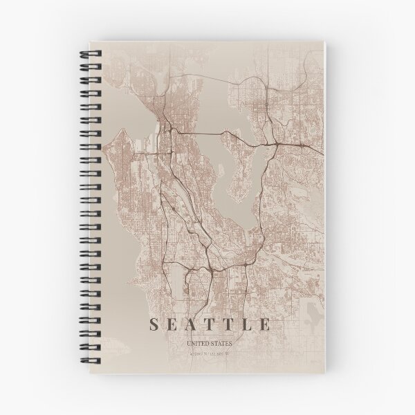 Item preview, Seattle, United States - City Map (Rustic) designed and sold by Fish4Maps.