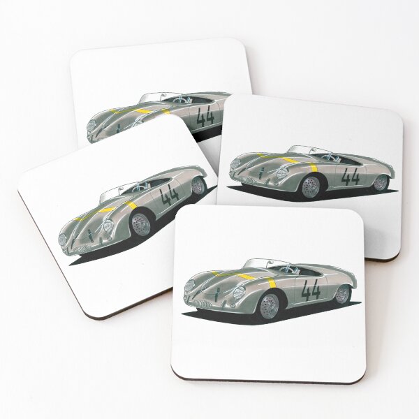Item preview, Exclusive drawing legendary germany gray vintage sport car 1952 Glöckler 356 Roadster with flat air cooled engine designed and sold by Cars23.