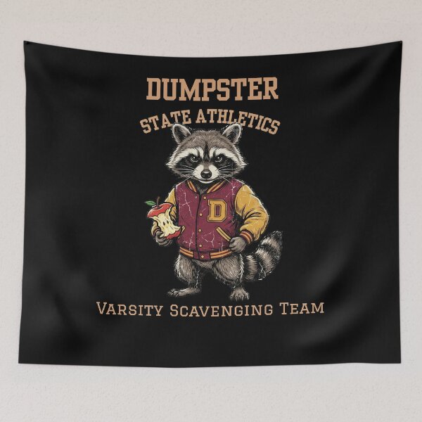 Item preview, Dumpster State Athletics Trash Panda Varsity Scavenging Team Vintage Raccoon designed and sold by HOUSE OF TIST.