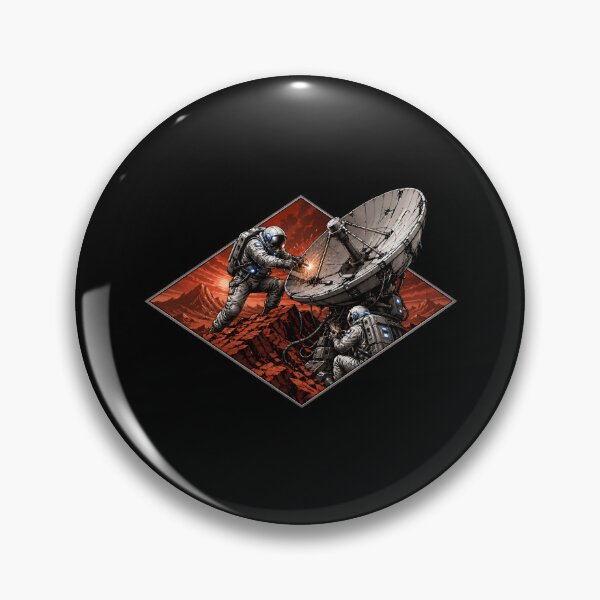 Item preview, Mars Astronauts Repairing Satellite Dish Sci-Fi designed and sold by Fenay Designs.