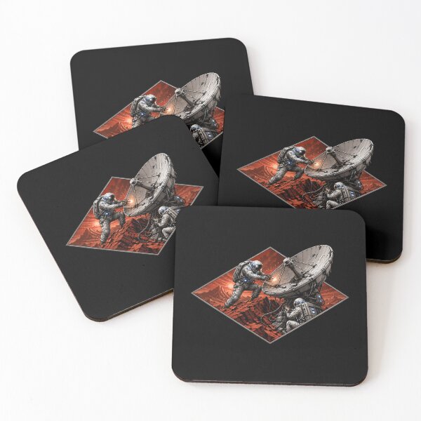 Item preview, Mars Astronauts Repairing Satellite Dish Sci-Fi designed and sold by Fenay Designs.