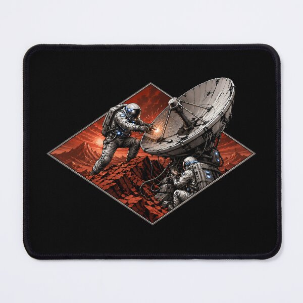 Item preview, Mars Astronauts Repairing Satellite Dish Sci-Fi designed and sold by Fenay Designs.