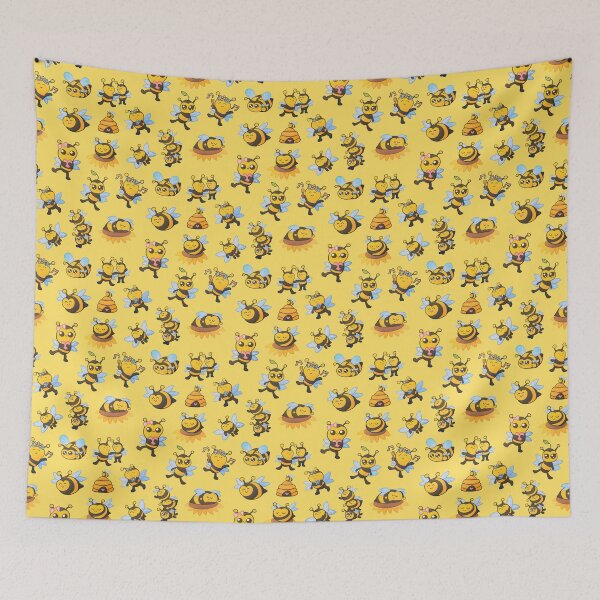 Item preview, Cutie Bees - Happy & Sweet - Pattern Design designed and sold by SolarWayfarer.