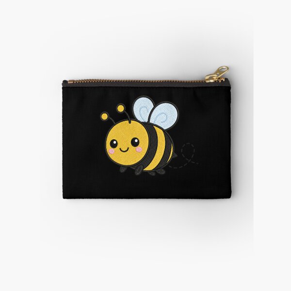 Item preview, Cute Kawaii Bee Flying – Smiling Bumblebee | Minimal Embroidery Style designed and sold by ColorSplash123.