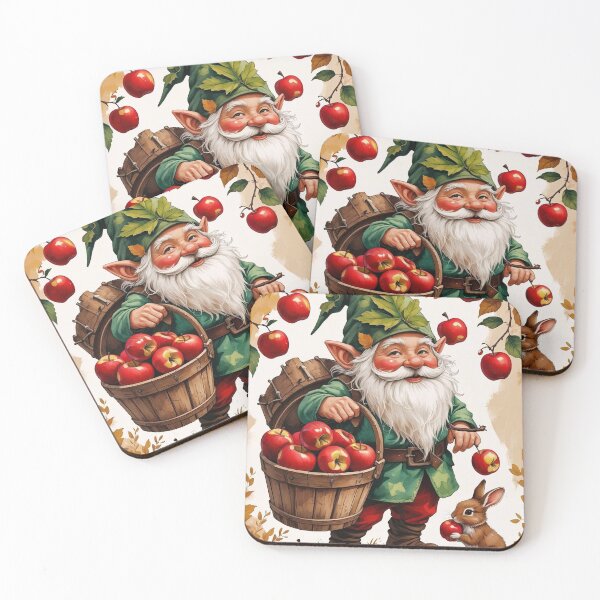 Item preview, Apple Orchard Gnome – Cozy Autumn Cottagecore Art designed and sold by Deezyned.