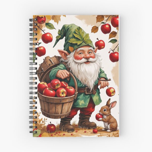 Item preview, Apple Orchard Gnome – Cozy Autumn Cottagecore Art designed and sold by Deezyned.