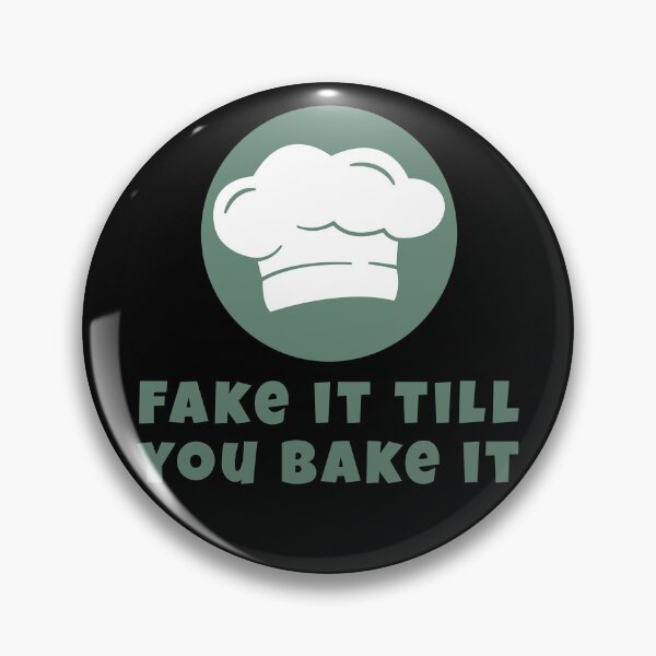 Item preview, Fake It Till You Bake It – Funny Cooking Quote with Chef Hat for Food Lovers & Beginner Bakers designed and sold by WordPlayStudio.