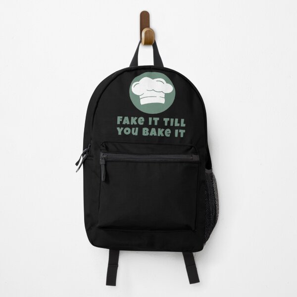 Item preview, Fake It Till You Bake It – Funny Cooking Quote with Chef Hat for Food Lovers & Beginner Bakers designed and sold by WordPlayStudio.