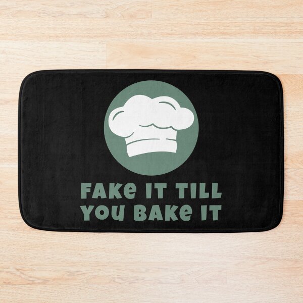 Item preview, Fake It Till You Bake It – Funny Cooking Quote with Chef Hat for Food Lovers & Beginner Bakers designed and sold by WordPlayStudio.