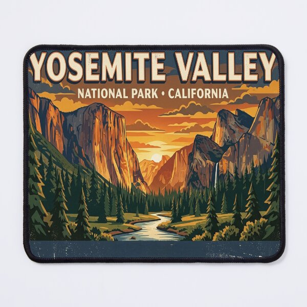 Item preview, Vintage Yosemite Style National Park Poster designed and sold by M&M Lifestyle Hub.