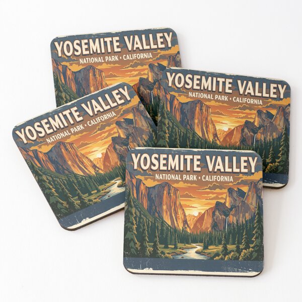 Item preview, Vintage Yosemite Style National Park Poster designed and sold by M&M Lifestyle Hub.
