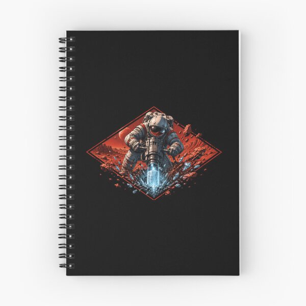 Artikelvorschau, Sci-Fi-Grafik des Mars Ice Miner-Astronauten entworfen und verkauft von Fenay Designs.