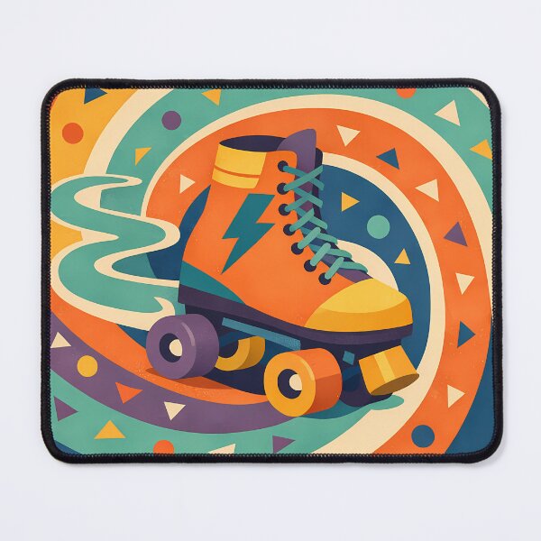 Item preview, Colourful Memphis Roller Skate Illustration designed and sold by InkSmithery.