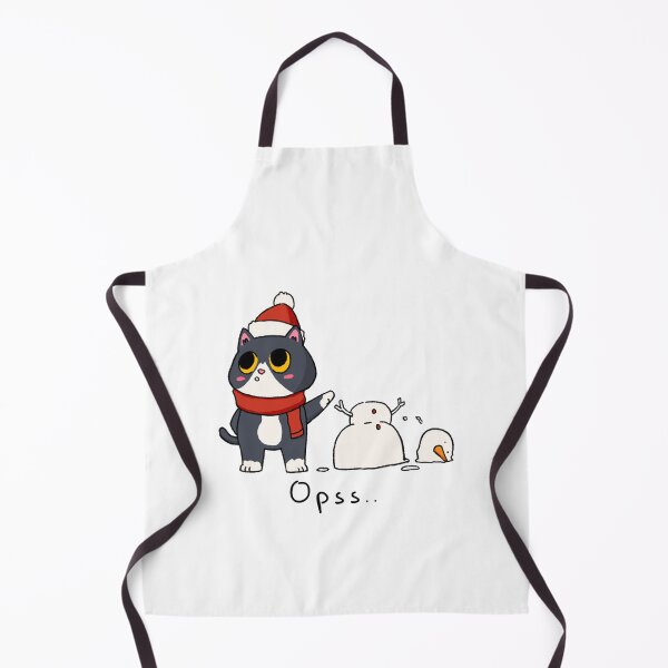 Item preview, Oops Moment Cat and the Collapsing Snowman Winter Scene designed and sold by TheCozyCarrier.