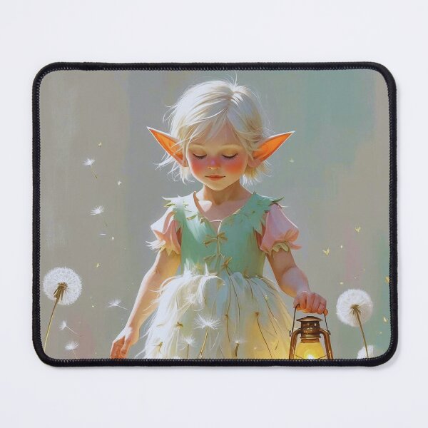 Item preview, Dandelion Elf – Dreamy Pastel Cottagecore Fantasy Art designed and sold by Deezyned.