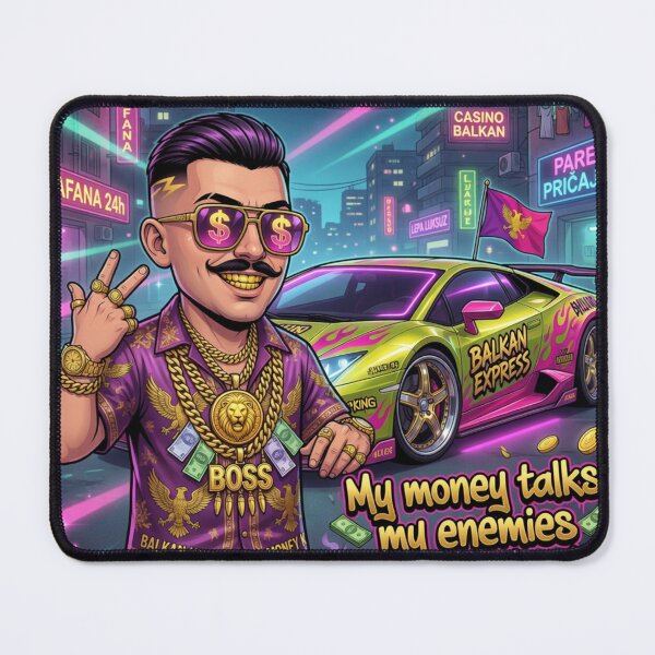 Item preview, Balkan King Money Talks Luxury Streetwear designed and sold by LowBattery Social Club.