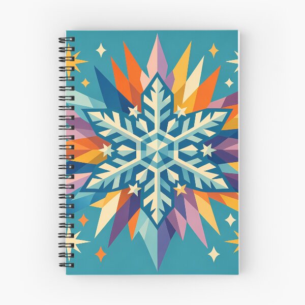 Item preview, Colourful Geometric Snowflake with Starbursts designed and sold by InkSmithery.