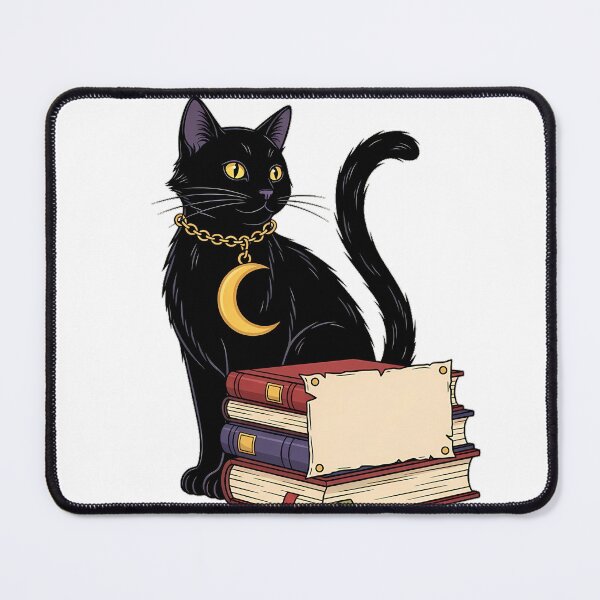 Item preview, Black Cat Blank Antique Book Stack Gift designed and sold by IllumeInk.