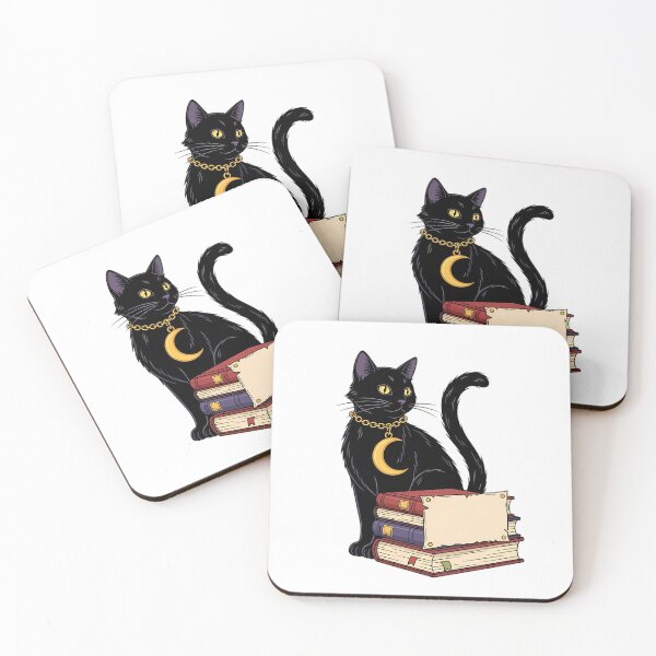 Item preview, Black Cat Blank Antique Book Stack Gift designed and sold by IllumeInk.