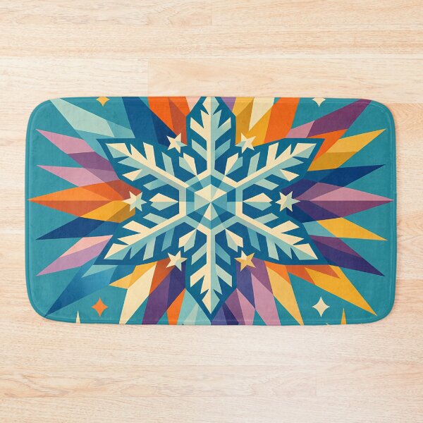 Item preview, Colourful Geometric Snowflake with Starbursts designed and sold by InkSmithery.
