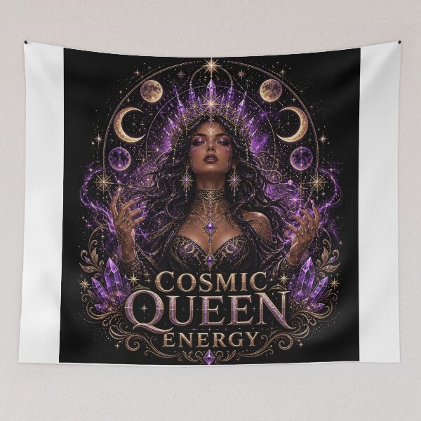 Item preview, COSMIC QUEEN ENERGY – Spiritual Feminine Power Aesthetic Inspired by Qveen Herby designed and sold by ArtsyExplorer.