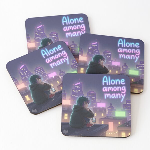Item preview, Alone Among Many Lofi Aesthetic City designed and sold by LowBattery Social Club.