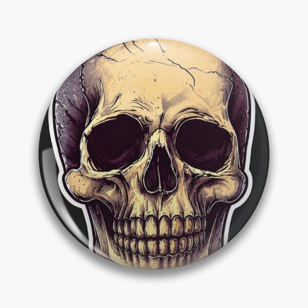 Item preview, Vintage Cracked Human Skull – Gritty Tattoo Style Anatomy designed and sold by Flaynner's Forge .