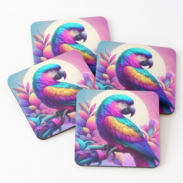 Item preview, Rainbow Parrot – Vibrant Digital Art designed and sold by Dogandesighn.