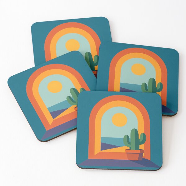 Item preview, Minimal Desert Arch with Potted Cactus and Sun designed and sold by InkSmithery.